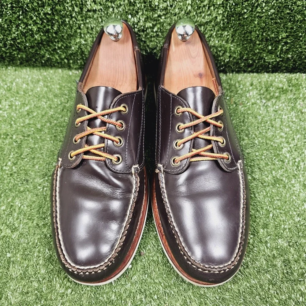 G.H. Bass & Co Hampden Dark Brown Leather Casual Boat Shoes Mens Size 12 D